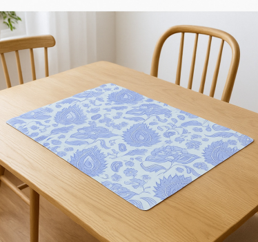Tischsets originell mit blauem paisleymuster - TenStickers