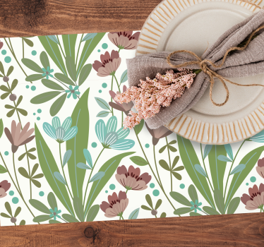 Tischsets originell mit botanischem blattmuster - TenStickers