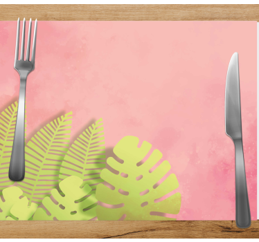 Tischsets originell mit botanischer blattanordnung - TenStickers