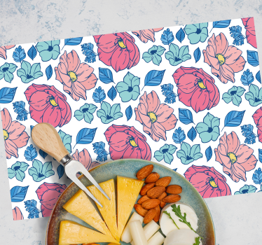 Tischsets originell mit botanischer kunst - TenStickers