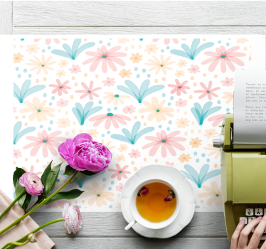 Tischsets originell mit buntem blumenmuster - TenStickers