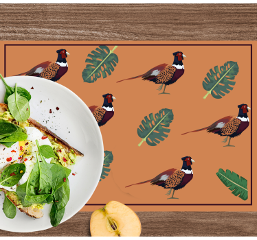 Tischsets originell mit buntem fasanenmuster - TenStickers