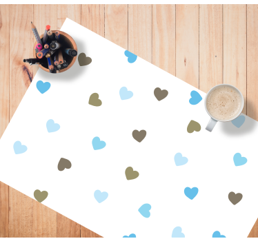 Tischsets originell mit buntem herzmuster - TenStickers