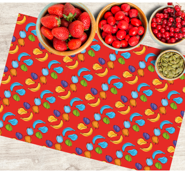 Tischsets originell mit buntem obstmuster - TenStickers