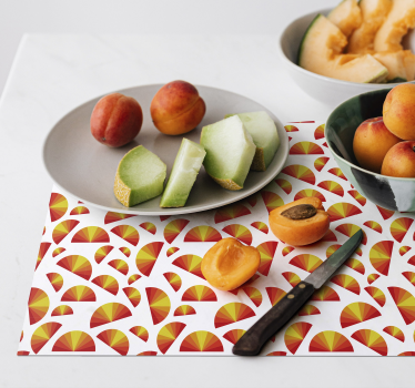 Tischsets originell mit bunten fächer-mustern - TenStickers