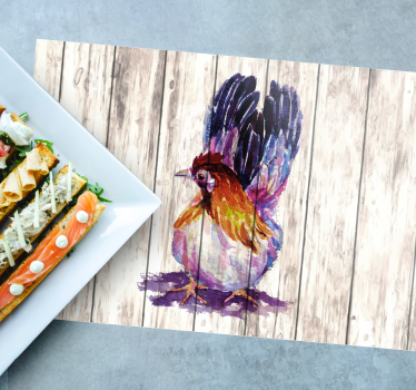 Tischsets originell mit bunter vogelillustration - TenStickers