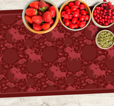 Tischsets originell mit charmantem bullenmuster - TenStickers