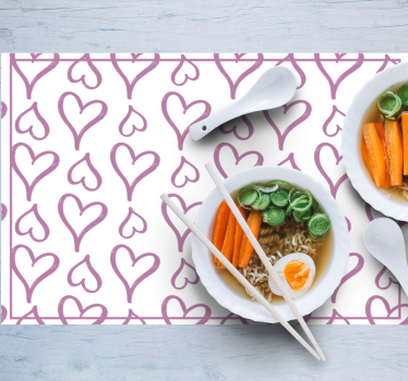 Tischsets originell mit charmantem herzmuster - TenStickers