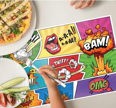 Tischsets originell mit comic sprechblasen - TenStickers