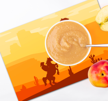 Tischsets originell mit cowboys in silhouette - TenStickers