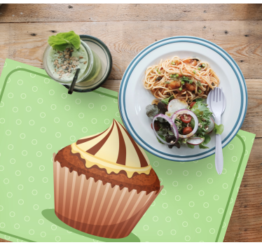 Tischsets originell mit cupcake grafik - TenStickers