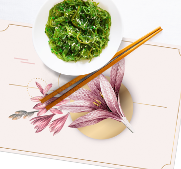 Tischsets originell mit elegantem blumenarrangement - TenStickers