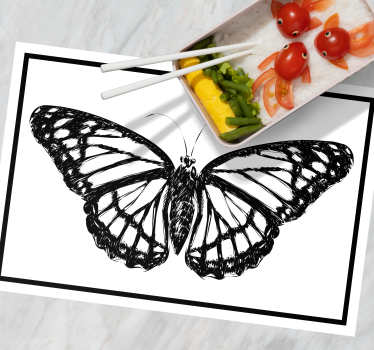 Tischsets originell mit eleganter schmetterlingsillustration - TenStickers