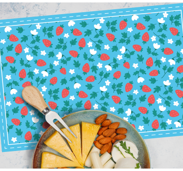 Tischsets originell mit erdbeerblütenmuster - TenStickers