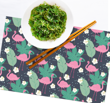 Tischsets originell mit flamingo blattmuster - TenStickers
