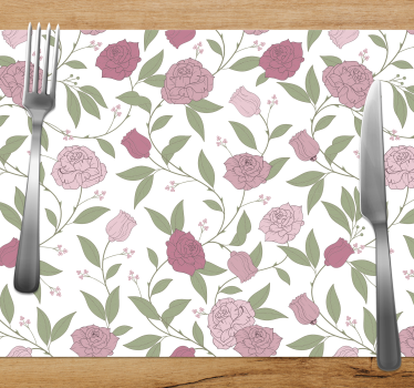 Tischsets originell mit floral elegantem muster - TenStickers