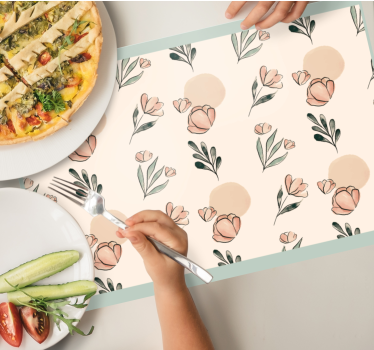 Tischsets originell mit floralem akzent - TenStickers