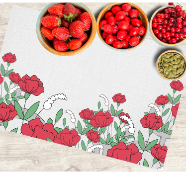 Tischsets originell mit floralem blattmuster - TenStickers