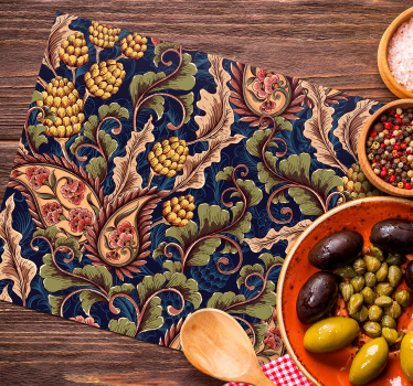 Tischsets originell mit floralem kunstmuster - TenStickers