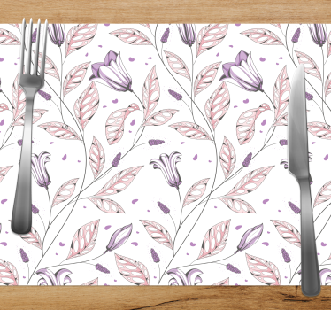 Tischsets originell mit floralem muster design - TenStickers