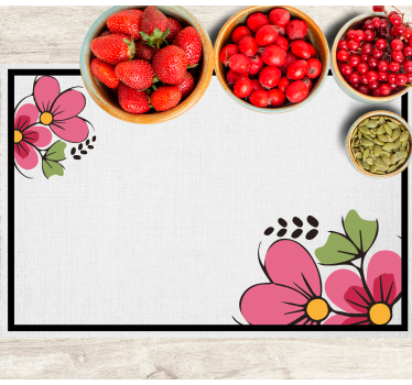 Tischsets originell mit floralem musterdesign - TenStickers