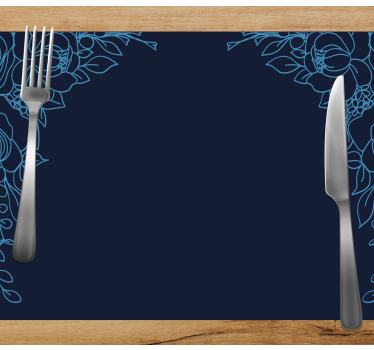 Tischsets originell mit floralem randdesign - TenStickers
