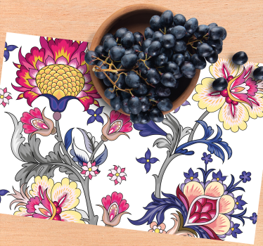 Tischsets originell mit floralen mustern - TenStickers