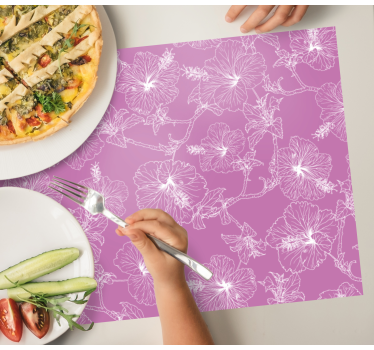 Tischsets originell mit floralen umrissen - TenStickers