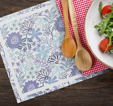 Tischsets originell mit floraler strukturoberfläche - TenStickers