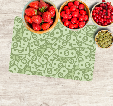 Tischsets originell mit geldschein-muster - TenStickers