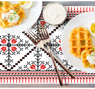 Tischsets originell mit geometrischem blumenmuster - TenStickers