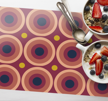 Tischsets originell mit geometrischem kreisdesign - TenStickers