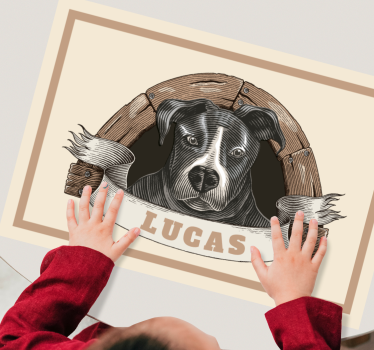 Tischsets originell mit hundeporträt illustration - TenStickers