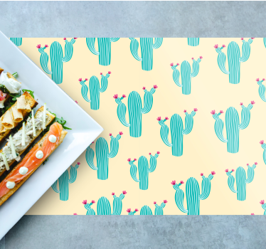 Tischsets originell mit kaktus-muster freude - TenStickers