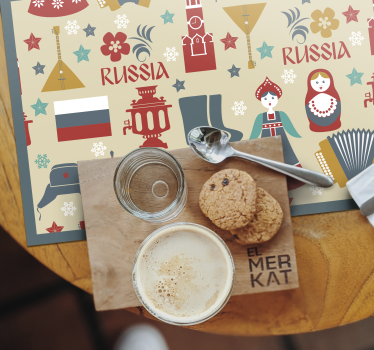Tischsets originell mit kulturellen russischen elementen - TenStickers