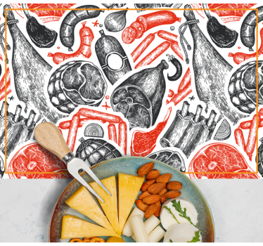 Tischsets originell mit lebensmittelillustrationen - TenStickers