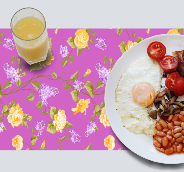 Tischsets originell mit lebhaftem blumenmuster - TenStickers