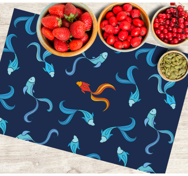 Tischsets originell mit lebhaftem fischmotiv - TenStickers