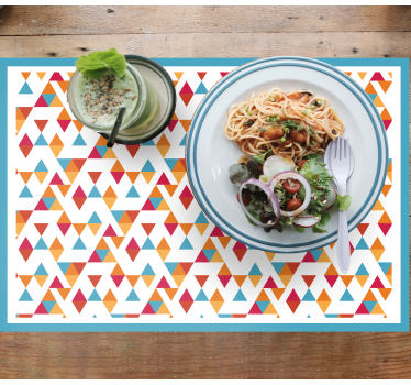 Tischsets originell mit lebhaftem geometrischen muster - TenStickers