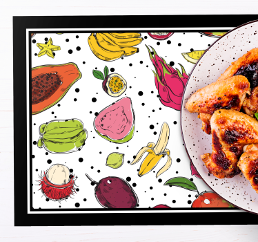 Tischsets originell mit lebhaftem obstmotiv - TenStickers