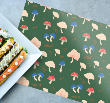Tischsets originell mit lebhaftem pilzdesign - TenStickers