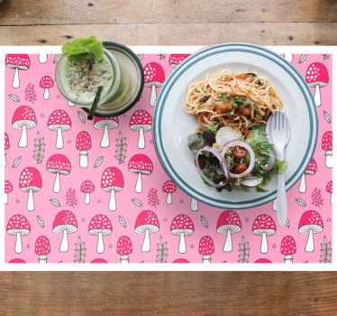 Tischsets originell mit lebhaftem pilzmuster - TenStickers