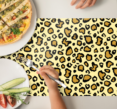 Tischsets originell mit leopardenfell-motiv - TenStickers