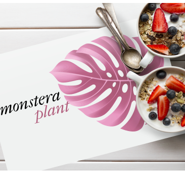 Tischsets originell mit monstera blatt motiv - TenStickers