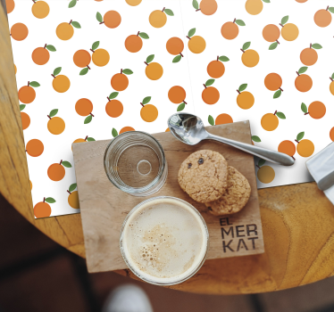 Tischsets originell mit orangemuster - TenStickers