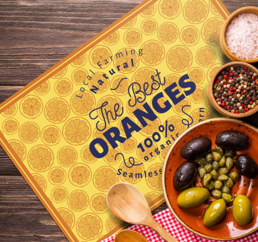 Tischsets originell mit orangenscheiben-muster - TenStickers