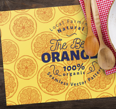 Tischsets originell mit organischem orangenmuster - TenStickers