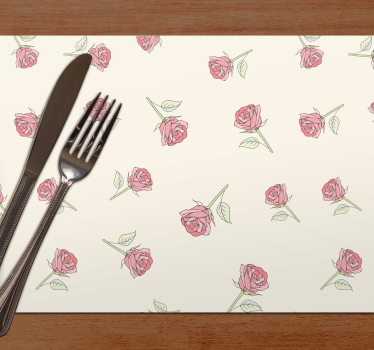 Tischsets originell mit rosenblütenmuster - TenStickers