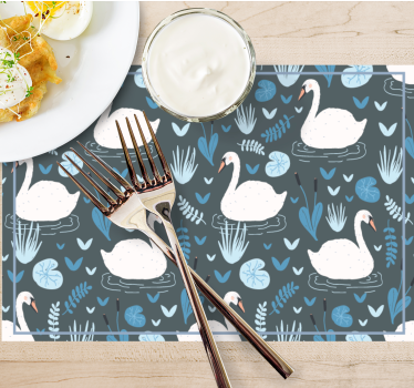 Tischsets originell mit schwanenmuster - TenStickers