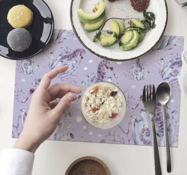 Tischsets originell mit seepferdchen-motiv - TenStickers